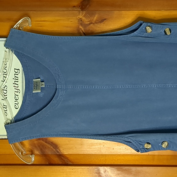 AMY K SU* side button closure tencel double front pocket jumper vintage 90's - Picture 3 of 11